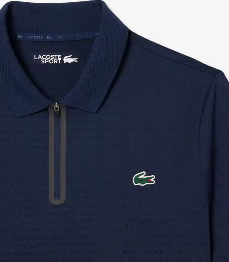 Lacoste Tennis-Polohemd aus Stretch-Jacquard mit Ultra-Dry-Technologie